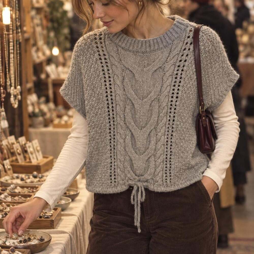 Universal Thread Women's Grey and Green Jumper